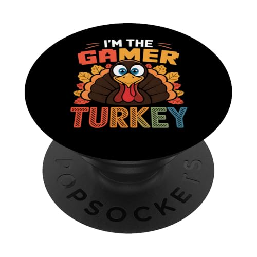 Thanksgiving Gamer Truthahn Lustige Videospiel-Liebhaber PopSockets Klebender PopGrip von Funny Graphic Tees For Women and Men