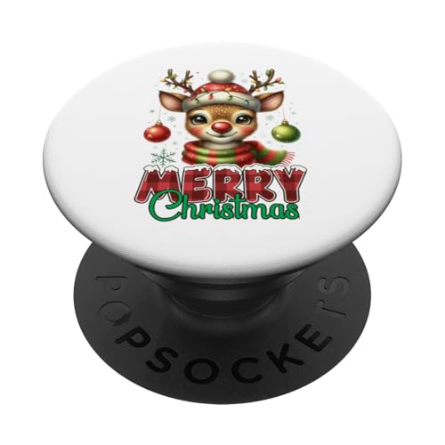 Weihnachten Rentier Xmas Urlaub Niedlich Festlich Familie Matching PopSockets Klebender PopGrip von Funny Graphic Tees For Women and Men