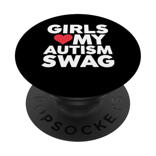 Autism Swag Girls lieben Unterstützung im Monat der Autismus-Bewusstseinsbildung PopSockets Klebender PopGrip von Funny Graphic Tees Women Men Kids