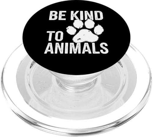 Be Kind to Animals Pfotenabdruck Tierrettung Liebhaber Geschenk PopSockets PopGrip für MagSafe von Funny Graphic Tees Women Men Kids