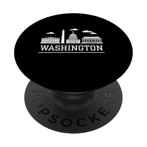 Washington DC Skyline Souvenir Geschenk Präsidenten Tag Geschenk PopSockets Klebender PopGrip von Funny Graphic Tees Women Men Kids