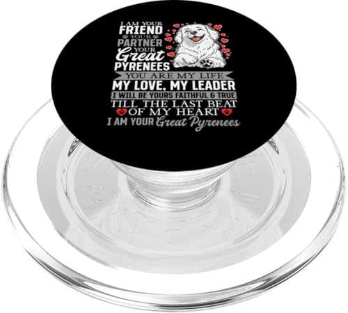 Großer Pyrenäen-Hundebesitzer PopSockets PopGrip für MagSafe von Funny Great Pyrenees Dog Graphics Co.