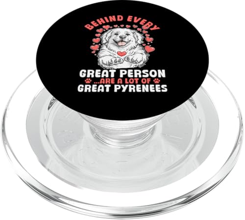 Großer Pyrenäen-Hundebesitzer PopSockets PopGrip für MagSafe von Funny Great Pyrenees Dog Graphics Co.