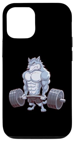 Hülle für iPhone 12/12 Pro Workout Wolf Gewichtheben Grafik Männer Frauen Lustig Gym von Funny Gym Weightlifting Design for Men & Women