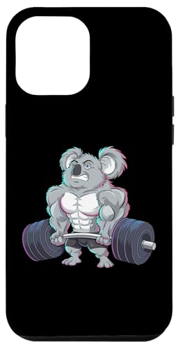 Hülle für iPhone 12 Pro Max Workout Koala Gewichtheben Grafik Männer Frauen Lustig Gym von Funny Gym Weightlifting Design for Men & Women