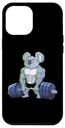 Hülle für iPhone 12 Pro Max Workout Koala Gewichtheben Grafik Männer Frauen Lustig Gym von Funny Gym Weightlifting Design for Men & Women