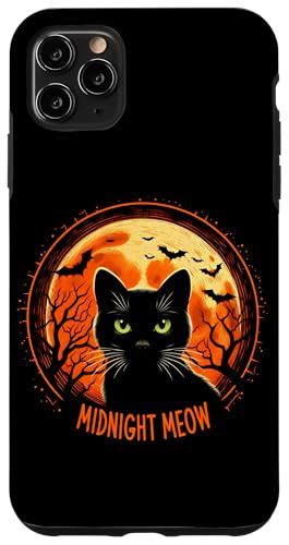 Hülle für iPhone 11 Pro Max Mitternachtsmiau für Halloween-Katzenliebhaber von Funny Halloween Costume Boys Girls Men Women Tees