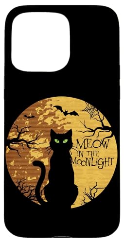 Hülle für iPhone 15 Pro Max Halloween-Liebhaber von Black Cat Lover Miau im Mond von Funny Halloween Costume Boys Girls Men Women Tees