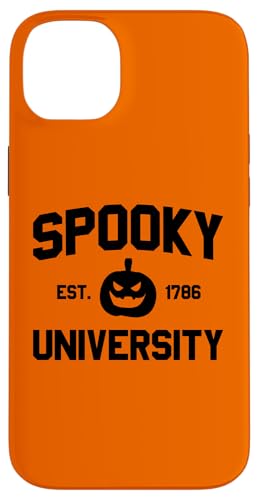 Hülle für iPhone 14 Plus Gruselige Universität, gegründet 1786, Pumpkin U Spooky von Funny Halloween Costume Novelty Apparel