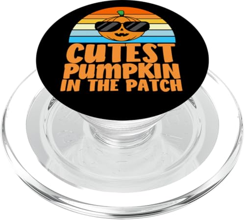 Niedlicher Kürbis im Patch für Kinder, Mädchen, Kleinkinder, Halloween PopSockets PopGrip für MagSafe von Funny Halloween Costume Novelty Apparel