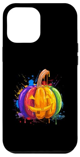 Hülle für iPhone 12 Pro Max Halloween-Kürbis-Aquarell-Flagge, Trick or Treat von Funny Halloween Costume Party Art