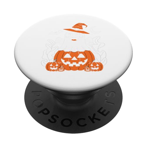 Halloween Kürbis Geist Lustige Grafik Tee Herren und Damen PopSockets Klebender PopGrip von Funny Halloween Graphic Costume Tee