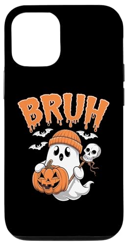 Hülle für iPhone 12/12 Pro Bruh Herbst Geist Lustiges Halloween Geist Kostüm von Funny Halloween Graphic Costume Tee