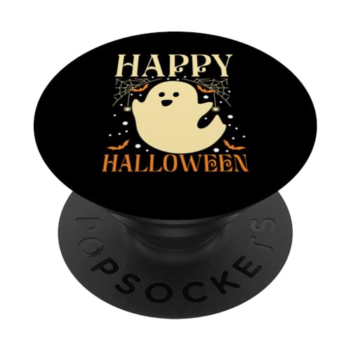 Happy Halloween Ghost Cute Spooky Boo Erwachsene Kinder PopSockets mit austauschbarem PopGrip von Funny Halloween Gym Workout Casual Gothic Gift Tee