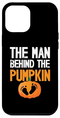 Hülle für iPhone 12 Pro Max Halloween Mann hinter dem Kürbis Schwangerschaft Ankündigung Männer von Funny Halloween Gym Workout Casual Gothic Gift Tee