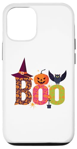 Hülle für iPhone 14 Pro Haunted BOO Halloween Hexe Kürbis Fledermaus Erwachsene Kinder von Funny Halloween Gym Workout Casual Gothic Gift Tee