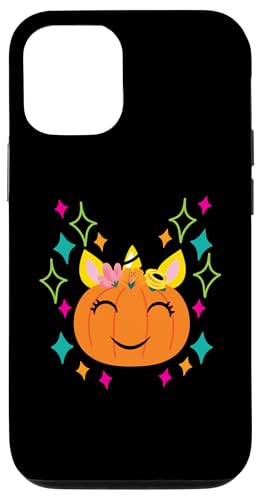 Hülle für iPhone 15 Pro Happy Halloween Unipumpkin Kürbis Einhorn Erwachsene Kinder von Funny Halloween Gym Workout Casual Gothic Gift Tee