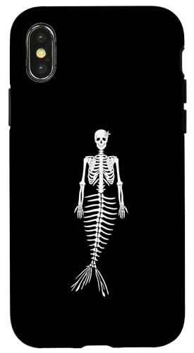 Hülle für iPhone X/XS Halloween Skelett Meerjungfrau Skelett Gothic Männer Frauen Kinder von Funny Halloween Gym Workout Casual Gothic Gift Tee