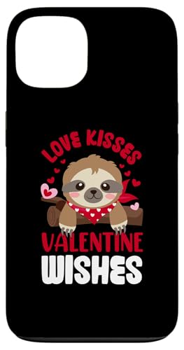 Hülle für iPhone 13 Love Kisses Valentine Wishes Sloth Valentine's Day Couple von Funny Happy Valentine's Day For Men Women