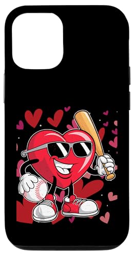 Hülle für iPhone 12/12 Pro Lustiges Herz spielt Baseball Valentinstag Jungen Mädchen Kinder von Funny Heart Playing Ball Sports Valentines Day