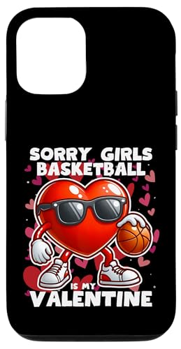 Hülle für iPhone 12/12 Pro Lustiges Herz spielt Basketball Valentinstag Junge Mädchen Kind von Funny Heart Playing Ball Sports Valentines Day