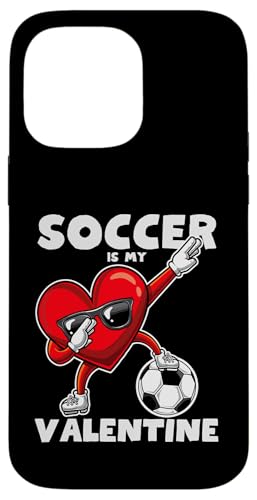 Hülle für iPhone 14 Pro Max Lustiges Herz spielt Fußball Valentinstag Jungen Mädchen Kinder von Funny Heart Playing Ball Sports Valentines Day