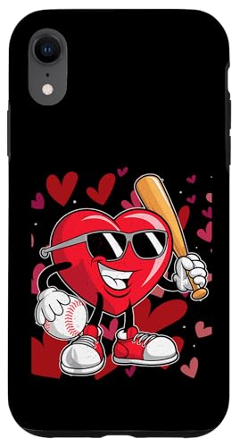 Hülle für iPhone XR Lustiger Baseball is My Valentines Day Jungen Herren Sport Liebe von Funny Heart Playing Ball Sports Valentines Day .