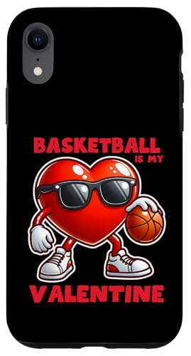 Hülle für iPhone XR Lustiger Basketball is My Valentines Day Jungen Herren Sport Liebe von Funny Heart Playing Ball Sports Valentines Day .