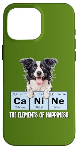 Hülle für iPhone 16 Pro Max Elements of Happiness Border Collie Lover von Funny Herd Dog Art Gifts Tee Shirts & Hoodies