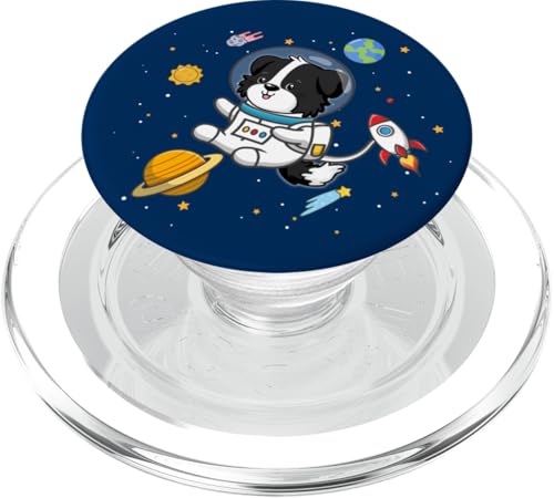 Kawaii Kids Space Border Collie Lover PopSockets PopGrip für MagSafe von Funny Herd Dog Art Gifts Tee Shirts & Hoodies