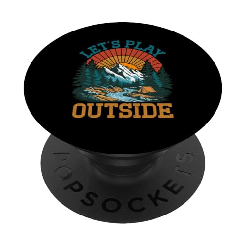 Let's Play Outside PopSockets Klebender PopGrip von Funny Hiking Hike Hiker Mountains Outdoor