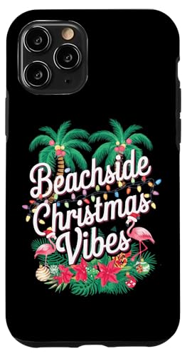 Hülle für iPhone 11 Pro Weihnachtsbeleuchtung von Beachside Christmas Vibes von Funny Holidays Boys Girls Men Women Tees Gifts