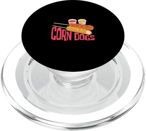 Corn Dogs im Retro-Stil zum Herstellen von Hotdogs auf Stick, Corn Dog Lover PopSockets PopGrip für MagSafe von Funny Hot Dogs On A Stick Corn Dog Clothing