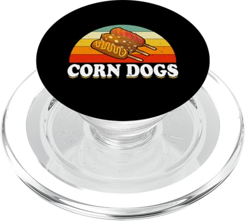 Corn Dogs im Retro-Stil zum Herstellen von Hotdogs auf Stick, Corn Dog Lover PopSockets PopGrip für MagSafe von Funny Hot Dogs On A Stick Corn Dogs Clothing