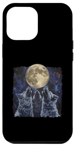 Hülle für iPhone 12 Pro Max Keeshond Hund heulender Mond von Funny Howling At The Moon Gifts