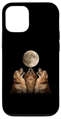 Hülle für iPhone 15 Golden Retriever Hund Heulender Mond von Funny Howling At The Moon Gifts