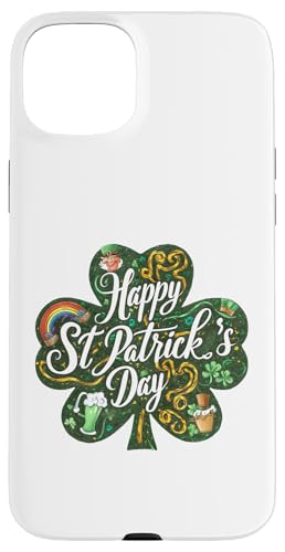 Hülle für iPhone 15 Plus Greetings St. Patricks Day Irish Green St Paddys Themed Cute von Funny Ireland Cutey Designs Merch