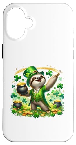 Hülle für iPhone 16 Plus Süßer lustiger Irish St Paddys Day Green St Patty's Themed Slot von Funny Ireland Cutey Designs Merch