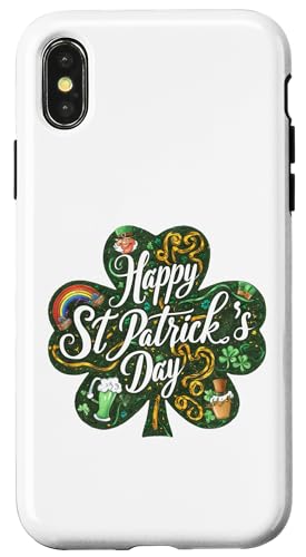 Hülle für iPhone X/XS Greetings St. Patricks Day Irish Green St Paddys Themed Cute von Funny Ireland Cutey Designs Merch