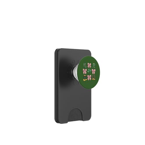 St. Patricks Day Lucky Clover Irish Saint Paddy Bow Coquette PopSockets PopWallet für MagSafe von Funny Irish Saint Patrick Day Lucky St Paddy Gifts