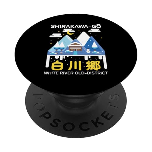 Shirakawa-Go Japanisches Dorf Gifu Präfektur PopSockets Klebender PopGrip von Funny Japan Gifts