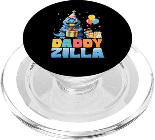 Daddyzilla Lustiges Monster Kaiju Familienpassendes Geburtstagsgeschenk für Herren PopSockets PopGrip für MagSafe von Funny Japanese Monster Kaiju Birthday Party Gifts