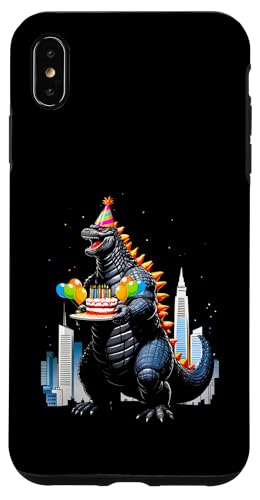 Hülle für iPhone XS Max Japanisches Monster Kaiju Geburtstag Ballon Kuchen Geburtstag Kinder Jungen von Funny Japanese Monster Kaiju Birthday Party Gifts