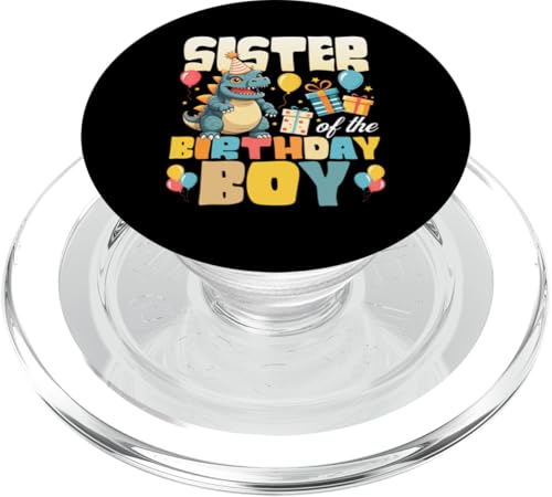 Schwester des Geburtstagskindes Monster Kaiju Family Matching PopSockets PopGrip für MagSafe von Funny Japanese Monster Kaiju Birthday Party Gifts