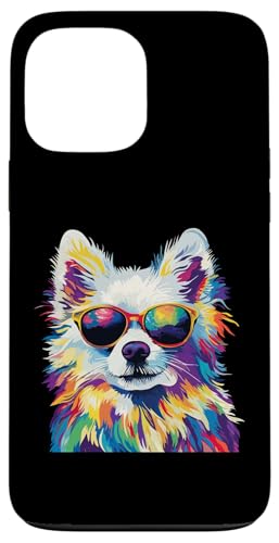 Hülle für iPhone 13 Pro Max Japanischer Spitz-Liebhaber mit Sonnenbrille Lustiger japanischer Spitz von Funny Japanese Spitz Dog Lovers Designs