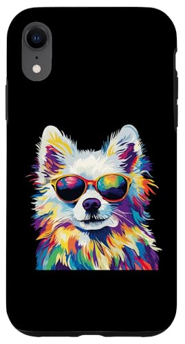 Hülle für iPhone XR Japanischer Spitz-Liebhaber mit Sonnenbrille Lustiger japanischer Spitz von Funny Japanese Spitz Dog Lovers Designs