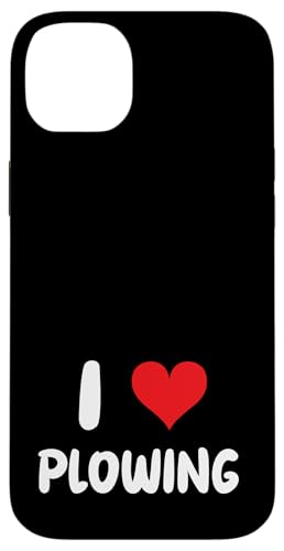 Hülle für iPhone 14 Plus I Love Plowing – Herz – Plow Farm Farmer Farming Crop von Funny Job Hobby Boss Co-Worker for Men Women by RJ