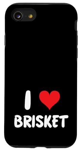 Hülle für iPhone SE (2020) / 7 / 8 I Love Brisket – Herz – BBQ Barbeque Chef Cook Grill Lebensmittel von Funny Job Hobby Boss Co-Worker for Men Women by RJ