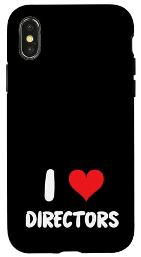 Hülle für iPhone X/XS I Love Directors - Heart - Movie TV Film Show Filmemaking von Funny Job Hobby Boss Co-Worker for Men Women by RJ