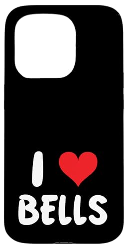 I Love Bells – Herz – Musikinstrument Kirche Hülle für iPhone 15 Pro von Funny Job Hobby Boss Co-Worker for Men Women by RJ